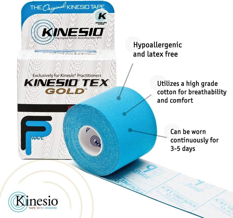 Kinesio Tex Gold FP Kinesiology Tape - 2" x 5.5 Yards, Blue - Image 3